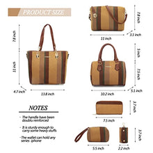 Load image into Gallery viewer, 2E-youth Designer Purses and Handbags for Women Satchel Shoulder Bag Tote Top Handle Bag (0B-stripe-brown)