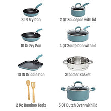 Load image into Gallery viewer, Goodful Premium Nonstick Pots and Pans Set, Diamond Reinforced Non-Stick Coating, Made Without PFOA, Dishwasher Safe, 12-Piece, Turquoise