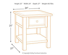 Load image into Gallery viewer, Signature Design by Ashley Bolanburg Farmhouse Square Two Tone End Table, Antique White