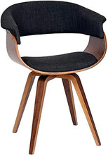 Load image into Gallery viewer, Armen Living Summer Chair in Charcoal Fabric and Walnut Wood Finish, 31" x 25" x 22"