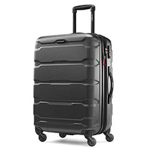 Load image into Gallery viewer, Samsonite Omni PC Hardside Expandable Luggage with Spinner Wheels, Black, Checked-Medium 24-Inch