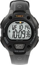 Load image into Gallery viewer, Timex Men's T5E901 Ironman Classic 30 Gray/Black Resin Strap Watch, Black/Gray/Orange Accent, One Size