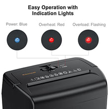 Load image into Gallery viewer, Bonsaii 10-Sheet Cross Cut Paper Shredder, 5.5 Gal Home Office Heavy Duty Shredder for Credit Card, Staple, Clip with Transparent Window(C209-D)