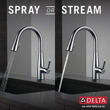 Load image into Gallery viewer, Delta Faucet Essa Touch Kitchen Faucet Brushed Nickel, Kitchen Faucets with Pull Down Sprayer, Kitchen Sink Faucet, Touch Faucet for Kitchen Sink, Touch2O Technology, Arctic Stainless 9113T-AR-DST