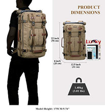 Load image into Gallery viewer, WITZMAN Canvas Backpack Vintage Travel Backpack Large Laptop Bags Convertible Shoulder Rucksack (A519-1/ Classic Light Green)