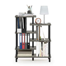 Load image into Gallery viewer, Furinno Turn-N-Tube 6-Tier Accent Display Rack, French Oak Grey/Black