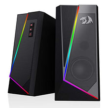 Load image into Gallery viewer, Redragon GS520 Anvil RGB Desktop Speakers, 2.0 Channel PC Computer Stereo Speaker with 6 Colorful LED Modes, Enhanced Sound and Easy-Access Volume Control, USB Powered w/ 3.5mm Cable