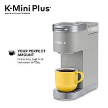 Load image into Gallery viewer, Keurig K-Mini Plus Coffee Maker, Single Serve K-Cup Pod Coffee Brewer, Comes With 6 to 12 Oz. Brew Size, K-Cup Pod Storage, and Travel Mug Friendly, Studio Gray