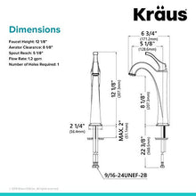 Load image into Gallery viewer, Kraus KVF-1200ORB Arlo Bathroom Faucet, 12.13, Oil Rubbed Bronze