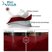 Load image into Gallery viewer, PHI VILLA 15ft Patio Umbrella Double-Sided Outdoor Market Extra Large Umbrella with Crank, Umbrella Base Included (Dark Red)