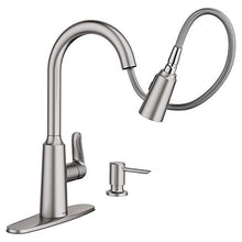 Load image into Gallery viewer, Moen 87028SRS Edwyn Spot Resist Sta Inless 1Handle Deck Mount Pulldown Kitchen Faucet, Stainless Steel