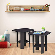 Load image into Gallery viewer, FURINNO Simple Design End Table, 2-Pack, Dark Walnut
