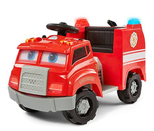 Load image into Gallery viewer, Kid Trax Real Rigs Toddler Fire Truck Interactive Ride On Toy, Kids Ages 1.5-4 Years, 6 Volt Battery and Charger, Sound Effects, Red
