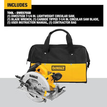 Load image into Gallery viewer, DEWALT Circular Saw, 7-1/4 inch, Pivoting with up to 57 Degree Bevel, Corded (DWE575SB)