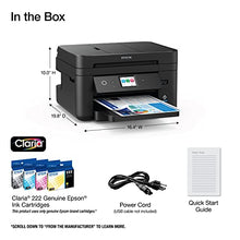 Load image into Gallery viewer, Epson Workforce WF-2960 Wireless All-in-One Printer with Scan, Copy, Fax, Auto Document Feeder, Automatic 2-Sided Printing, 2.4" Touchscreen Display, 150-Sheet Paper Tray and Ethernet,Black