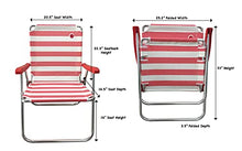 Load image into Gallery viewer, OmniCore Designs New Standard Folding Camp/Lawn Chair (2 Pack) - Red/White