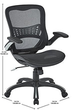 Load image into Gallery viewer, Office Star Mesh Back & Seat, 2-to-1 Synchro & Lumbar Support Managers Chair, Black
