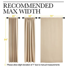 Load image into Gallery viewer, NICETOWN Window Treatment Elegant Curtains - (Biscotti Beige Color) 70 X 84, 1 Pair, Room Darkening Curtains and Drapes for Bedroom
