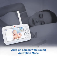 Load image into Gallery viewer, VTech VM5463-2 Video Baby Monitor with 5" Screen, Pan Tilt Zoom, Sound Activated Night Light and Vision, Glow on The Ceiling Projection, Multiple Viewing Options, 2 Cameras