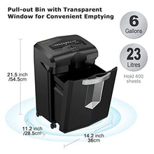 Load image into Gallery viewer, Bonsaii Paper Shredder, 18-Sheet 60-Minutes Paper Shredder for Office Heavy Duty Cross-Cut Shredder with 6 Gallon Pullout Basket & 4 Casters (C149-C)
