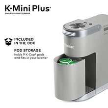 Load image into Gallery viewer, Keurig K-Mini Plus Coffee Maker, Single Serve K-Cup Pod Coffee Brewer, Comes With 6 to 12 Oz. Brew Size, K-Cup Pod Storage, and Travel Mug Friendly, Studio Gray