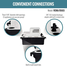 Load image into Gallery viewer, Little Giant VCMA-15ULS 115 Volt, 65 GPH, 1/50 HP Automatic Condensate Removal Pump with Safety Switch, White/Black, 554405