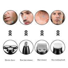 Load image into Gallery viewer, SURKER Electric Shaver Razor Cordless Beard Trimmer for Men Nose Hair Trimmer 3 in 1 Trimmer Grooming Kit Plus 1 Facial Cleansing Brush Waterproof USB Rechargeable Dry Wet