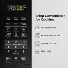 Load image into Gallery viewer, COMFEE' EM720CPL-PMB Countertop Microwave Oven with Sound On/Off, ECO Mode and Easy One-Touch Buttons, 0.7cu.ft, 700W, Black