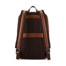 Load image into Gallery viewer, Samsonite Classic Leather Slim Backpack, Cognac, One Size