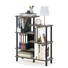 Load image into Gallery viewer, Furinno Turn-N-Tube 6-Tier Accent Display Rack, French Oak Grey/Black