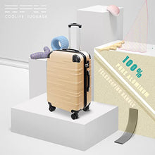Load image into Gallery viewer, Coolife Luggage Expandable(only 28") Suitcase 3 Piece Set with TSA Lock Spinner 20in24in28in (champagne)