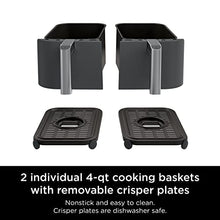 Load image into Gallery viewer, Ninja DZ201 Foodi 8 Quart 6-in-1 DualZone 2-Basket Air Fryer with 2 Independent Frying Baskets, Match Cook & Smart Finish to Roast, Broil, Dehydrate & More for Quick, Easy Meals, Grey