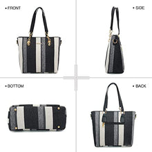 Load image into Gallery viewer, 2E-youth Designer Purses And Handbags For Women Satchel Shoulder Bag Tote Bag For Work Clutch Purses (2G-stripe-black)