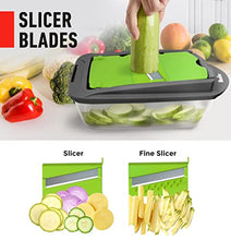 Load image into Gallery viewer, Mueller Pro-Series 10-in-1, 8 Blade Vegetable Chopper, Onion Mincer, Cutter, Dicer, Egg Slicer with Container