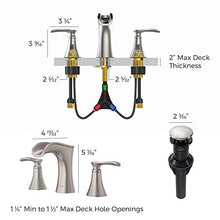 Load image into Gallery viewer, Pfister LF-049-JDGS Jaida Waterfall Widespread Bathroom Sink Faucet, Spot Defense Brushed Nickel