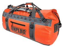 Load image into Gallery viewer, Unplug Ultimate Adventure Bag -1680D Heavy Duty Waterproof Duffel Bag for Boating, Motorcycling, Hunting, Camping, Kayaks or Jet Ski. Gets Gear Through Any Conditions (110L, Adventure Orange)