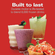 Load image into Gallery viewer, Hamilton Beach Wave Crusher Blender For Shakes and Smoothies With 40 Oz Glass Jar and 14 Functions, Ice Sabre Blades & 700 Watts for Consistently Smooth Results, Black + Stainless Steel (54221)