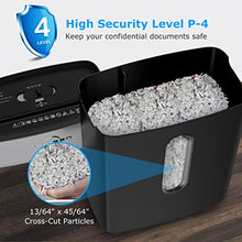 Load image into Gallery viewer, BONSEN Shredder for Home Office, 8-Sheet Crosscut Credit Card Shredder, Small Paper Shredder for Home Use with 4 Gallons Wastebasket, High Security Level P-4, ETL Certification (S3101)