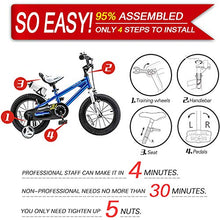 Load image into Gallery viewer, RoyalBaby Kids Bike Boys Girls Freestyle BMX Bicycle With Kickstand Gifts for Children Bikes 20 Inch Blue