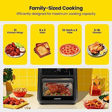 Load image into Gallery viewer, CHEFMAN ExacTemp™ 12 Quart 5-in-1 Air Fryer with Integrated Smart Cooking Thermometer, 28 Touchscreen Presets, Rotisserie, Dehydrator, Bake, XL Convection Oven with Auto Shutoff, Black