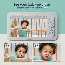 Load image into Gallery viewer, 5" HD Split-Screen Baby Monitor, Babysense Video Baby Monitor with Camera and Audio, Two HD Cameras with Remote PTZ, Night Light, 960ft Range, Two-Way Audio, 4X Zoom, Night Vision, 4000mAh Battery