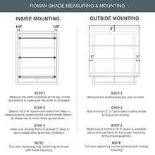 Load image into Gallery viewer, Madison Park Galen Cordless Roman Shades - Fabric Privacy Single Panel Darkening, Energy Efficient, Thermal Insulated Window Blind Treatment, for Bedroom, Living Room Decor, 27" x 64", Blue