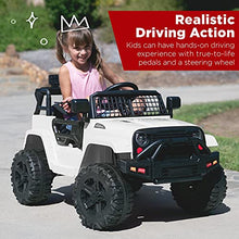 Load image into Gallery viewer, Best Choice Products 12V Kids Ride On Truck Car w/Parent Remote Control, Spring Suspension, LED Lights, AUX Port - White
