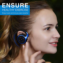 Load image into Gallery viewer, Small Bluetooth Headphones Wrap Around Head - Sports Wireless Headset with Built in Microphone and Crystal-Clear Sound, Foldable and Carried in The Purse, and 12-Hour Battery Life, Blue
