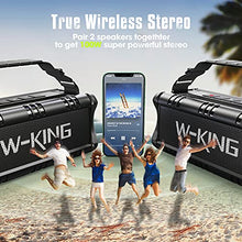 Load image into Gallery viewer, W-KING Bluetooth Speaker, 50W IPX6 Waterproof Loud Speakers Bluetooth Wireless, Large Outdoor Portable Bluetooth Speakers with Subwoofer for Deep Bass/Bluetooth 5.0/Power Bank/40H Play/TF/AUX/NFC/EQ