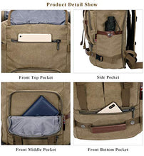 Load image into Gallery viewer, WITZMAN Canvas Backpack Vintage Travel Backpack Large Laptop Bags Convertible Shoulder Rucksack (A519-1/ Classic Light Green)