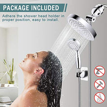 Load image into Gallery viewer, Filtered Shower Head, High Pressure Rainfall Shower Head/Handheld Shower Filter Combo, Luxury Modern Chrome Plated with 60'' Hose Anti-leak with Holder