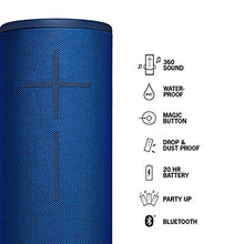 Load image into Gallery viewer, Ultimate Ears MEGABOOM 3 Portable Wireless Bluetooth Speaker (Powerful Sound + Thundering Bass, Bluetooth, Magic Button, Waterproof, Battery 20 hours) - Lagoon Blue