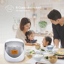 Load image into Gallery viewer, CUCKOO CR-0632F | 6-Cup (Uncooked) Micom Rice Cooker | 9 Menu Options: White Rice, Brown Rice & More, Nonstick Inner Pot, Made in Korea | White/Grey