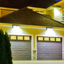 Load image into Gallery viewer, Solar Lights Outdoor 182 LEDs 2500Lm Solar Motion Sensor Lights Solar Panel 15.3 in² and 3 Modes(Security/Permanent On All Night/Smart Brightness Control) with IP65 Waterproof with Wide Angle(2pack)